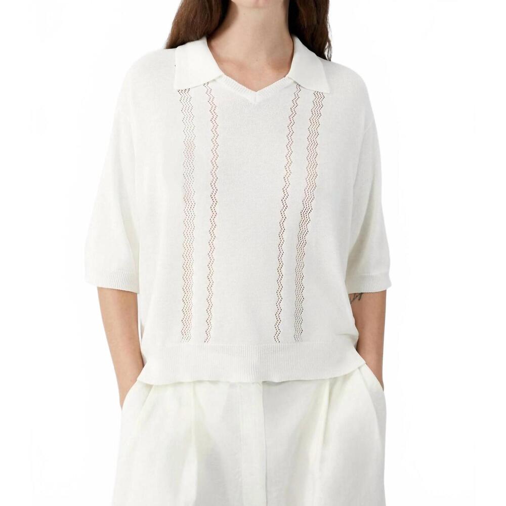 NEW CORDERA lace polo shirt in garza